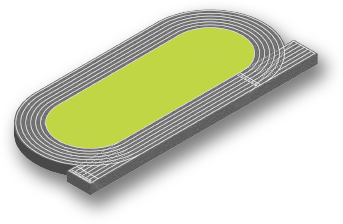 800m Cinder Running Track Onsite